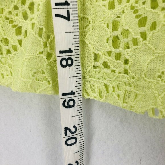 G By Guess Tank Top XS Green Y2K Eyelet Lace Criss Cross Tie Back Shirt Boho - Picture 8 of 9